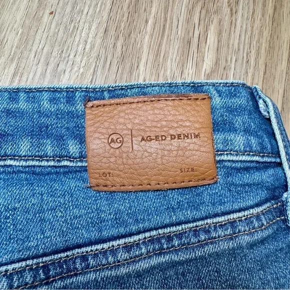 AG-ED Ex-Boyfriend Slouchy Jeans Size 27 Italian Denim Raw Hem - Picture 10 of 16